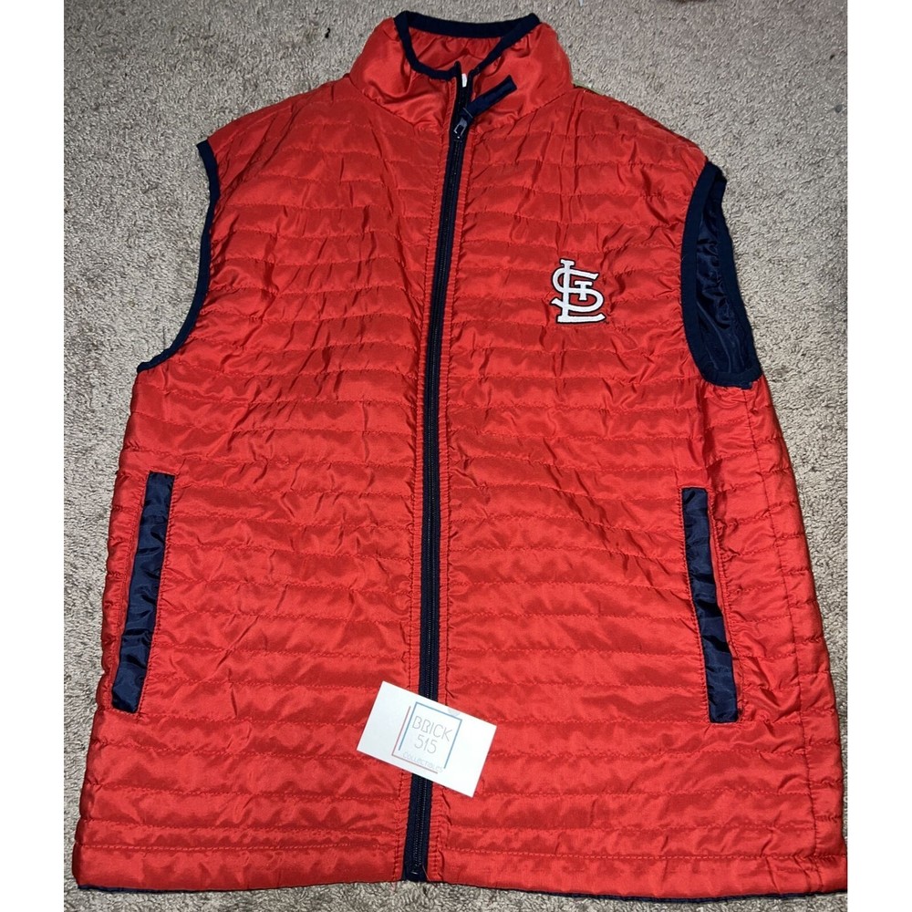 St. Louis Cardinals Puffer vest SGA red with blue accents Men's Size XL PRE-OWND